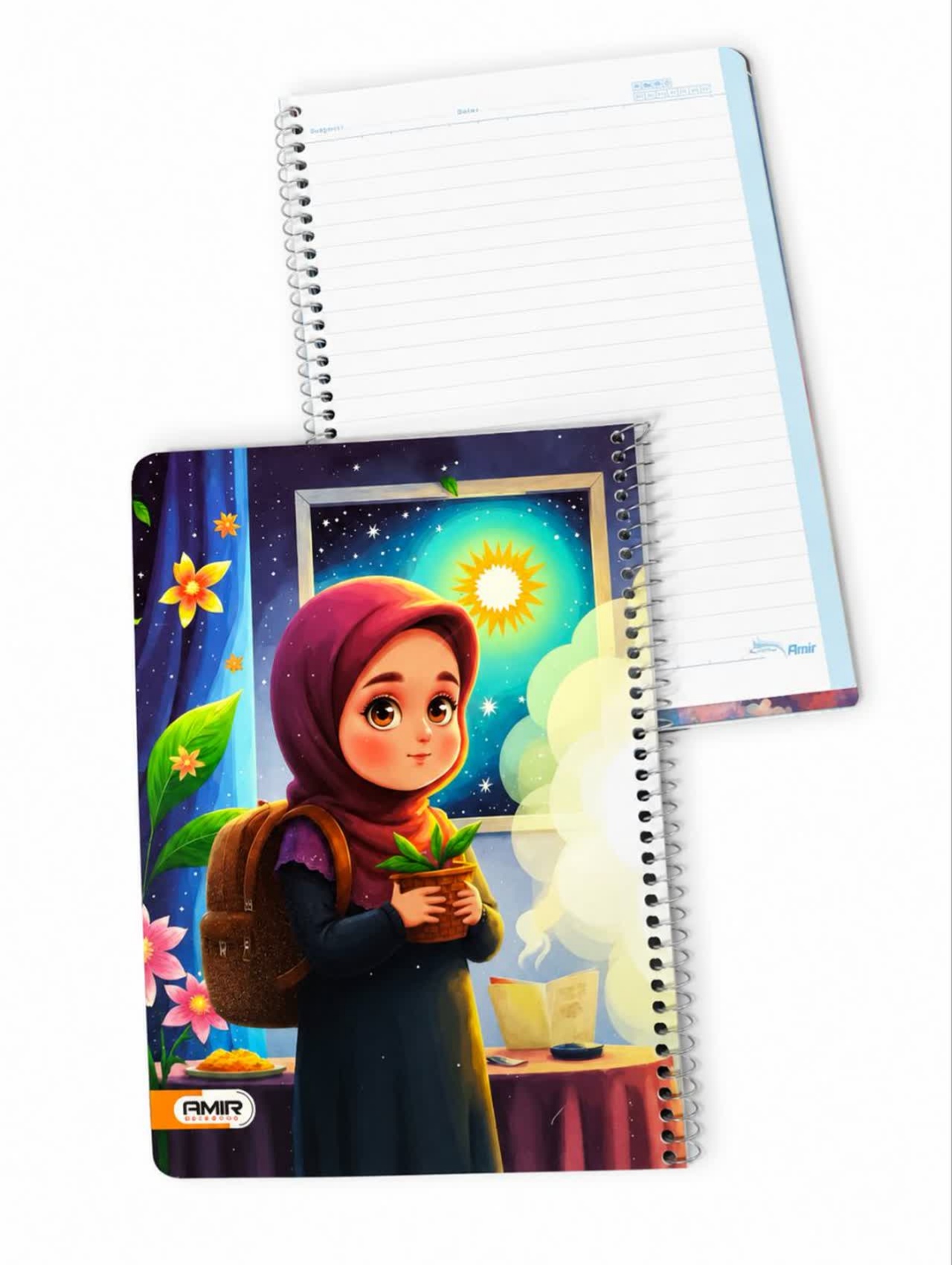 دفتر خط دار ۵۰ برگ سیمی